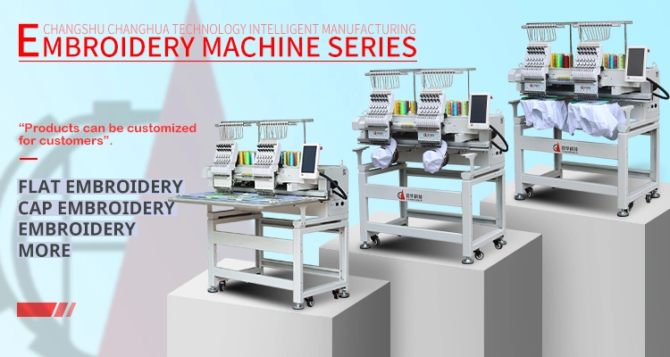 Chinese Computerized Single 2 Head Embroidery Machines High Speed Embroidery Machine