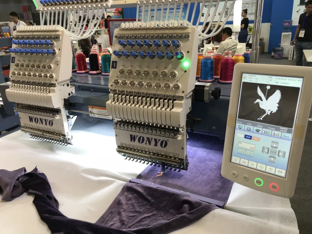 China Computerized 2 Head Sewing and Computer Embroidery Machine
