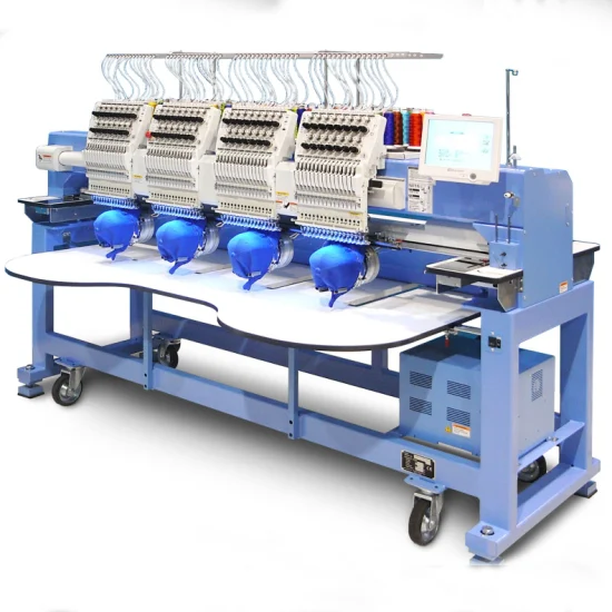8/10/12 Heads 12/15colors High Speed 1200rpm Computerized Embroidery Machine for Cap Shoes Hat T-Shirt Uniform Garment Towel 3D with Customized Area